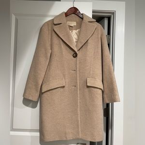 Michael Kors Wool Blend Coat Beige Size 2